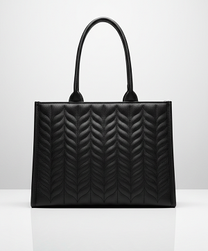 Black quilted shoulder bag
