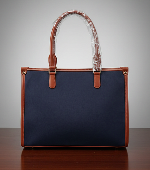Navy blue canvas tote bag