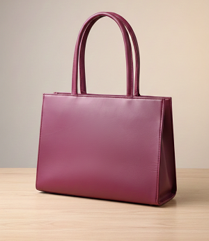Purple shoulder tote bag