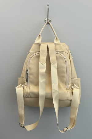 Cream backpack bag