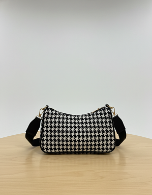 Black and white sling bag