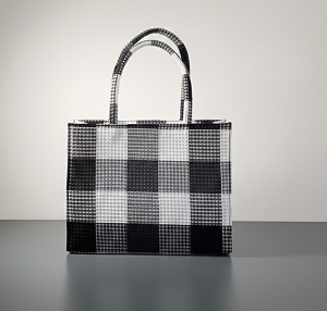 Black and white tote bag