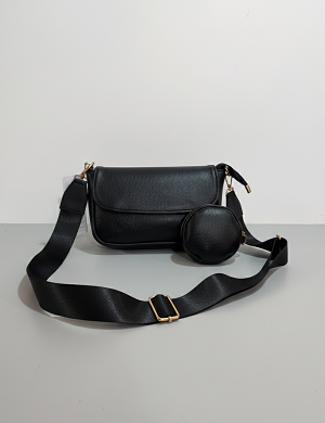 Black sling mini pouch bag