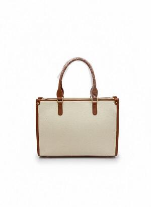 Cream tote bag