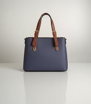 Navy blue satchel bag