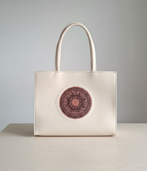 Cream shoulder tote bag