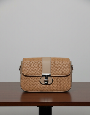 Beige design sling bag